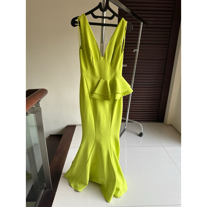 DRESS mermaid CHRISTIAN DIOR NEON MERMAID PESTA PRELOVED SIZE L