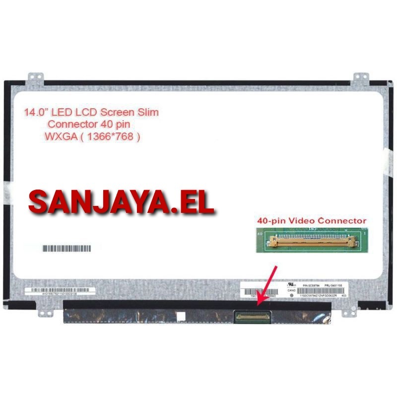 LCD LED Laptop ASUS ACER HP TOSHIBA 14 inch slim 40 pin LCD