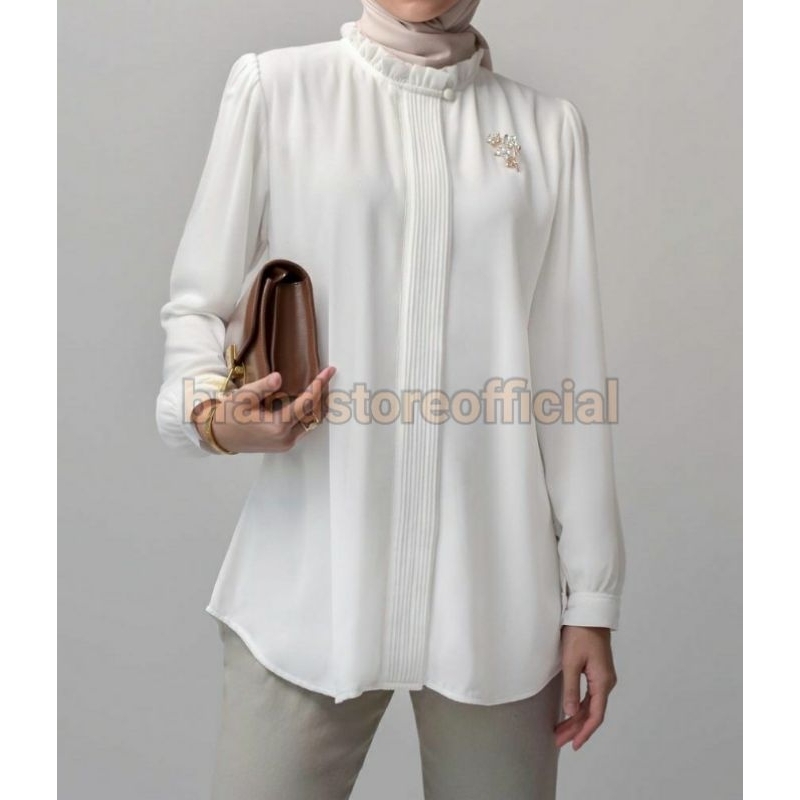 BRANDSTORE - Atasan Blouse Opnaisel Shakila Botega Kemeja Polos Kasual