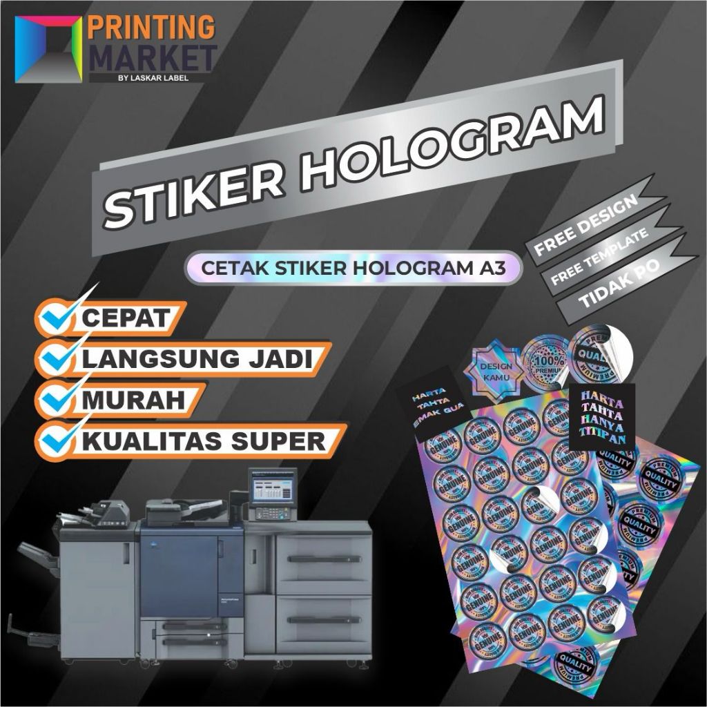 

stiker hologram, stiker segel, stiker rain bow stiker cutom, stiker plangi,