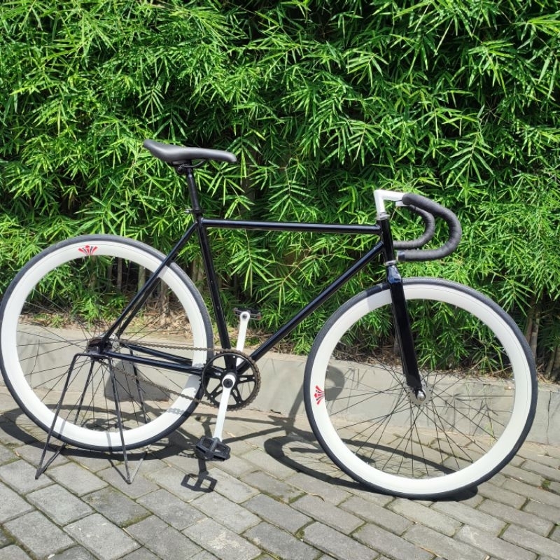 Sepeda fixie rakitan baru - sepeda fixie biru - fixie doltrap - fixie terpedo - fixie fixed gear - f