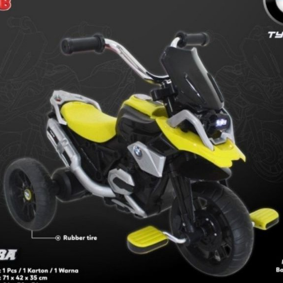 Sepeda Motor Anak PMB MOTOR TYPE 888A GOWES 888 AKI Baterai Mainan Anak Tricycle M888