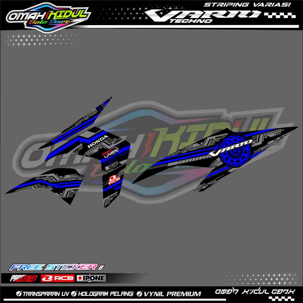 STRIPING VARIASI MOTOR VARIO TECHNO 110 / STICKER LIST HONDA VARIO TECHNO 110