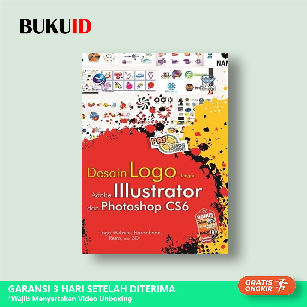 Buku Desain Logo Dengan Adobe Illustrator Dan Photoshop CS6 - Original