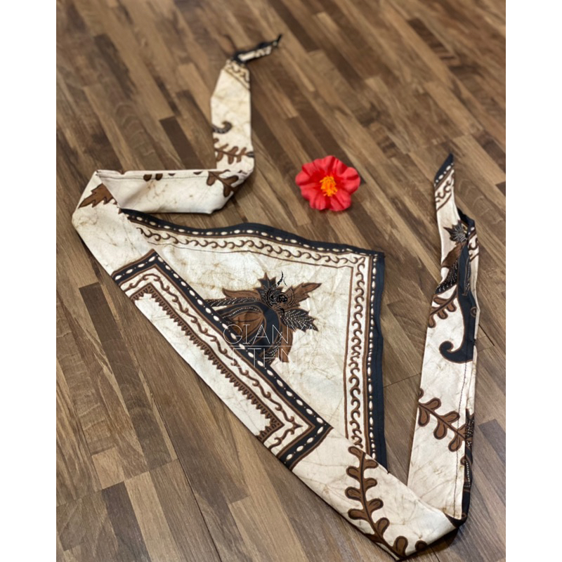 Udeng batik semi tulis sibakan setengah jadi jangar lepas + free 1 pucuk