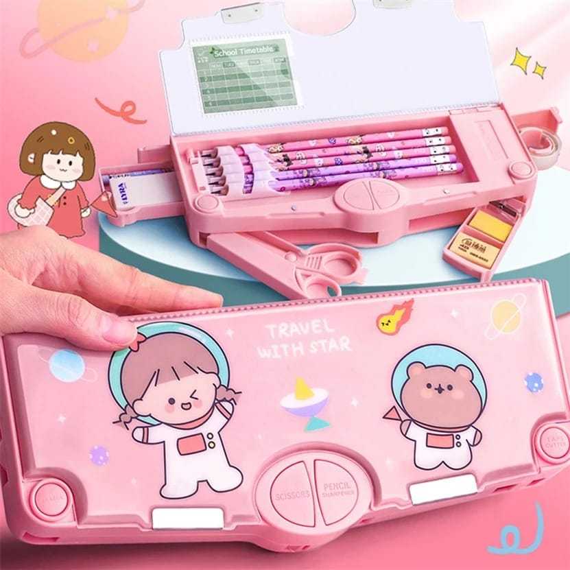 

ATH HM28 Kotak Pensil Serbaguna Tempat Kotak Pensil Mekanik Multifungsi Kotak Alat Tulis Tempat