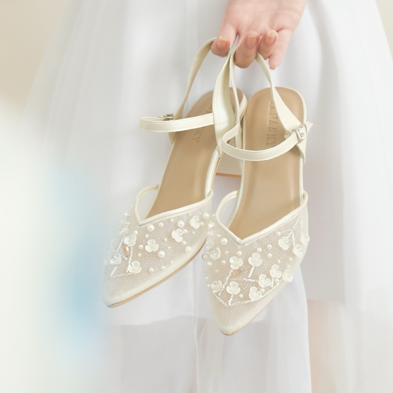 TANASKY - ODETTE - Sepatu Heels Wanita 7cm - Wedding Shoes
