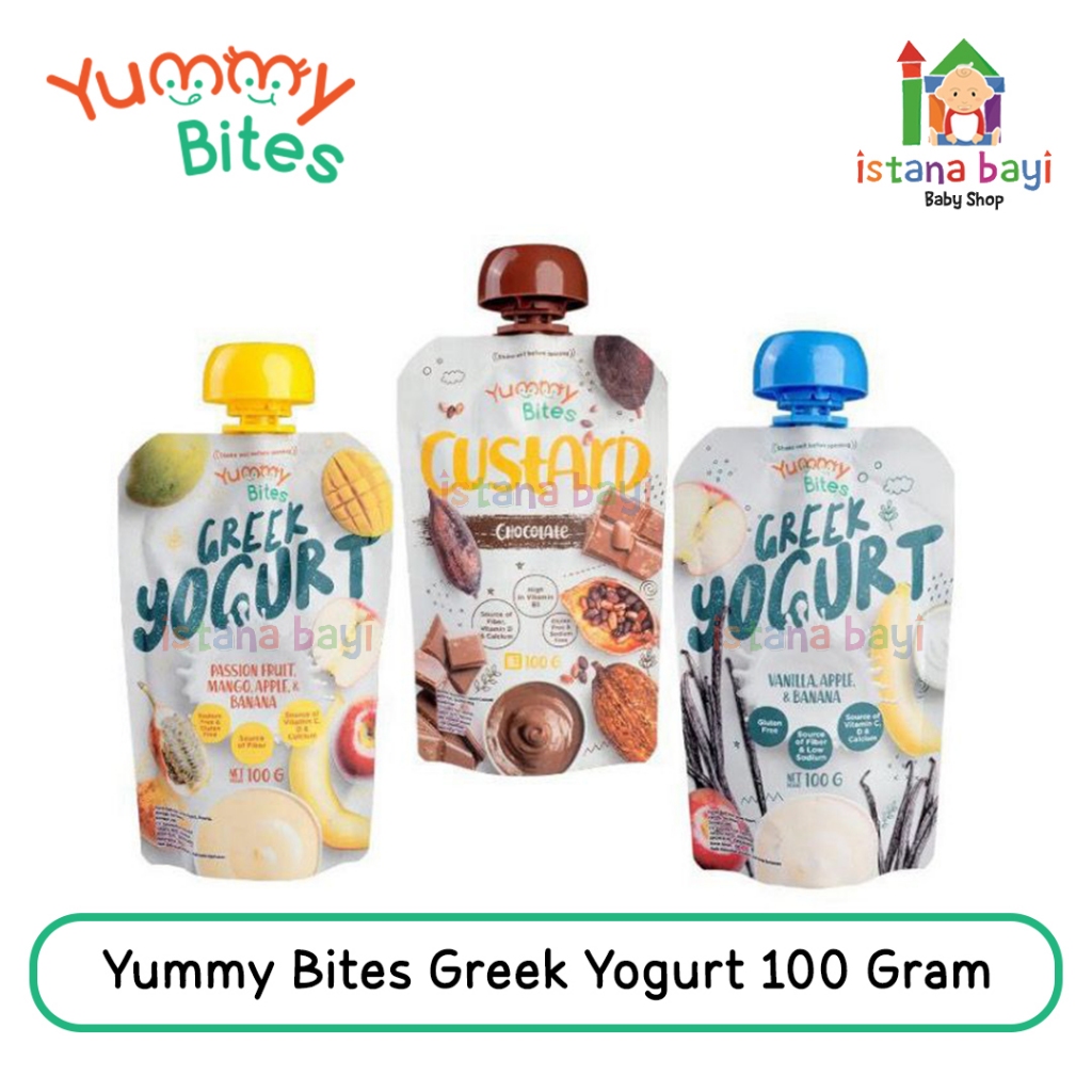 

Yummy Bites Greek Yogurt / Custard Chocolate 100GR - Makanan Anak - Cemilan Yogurt Anak