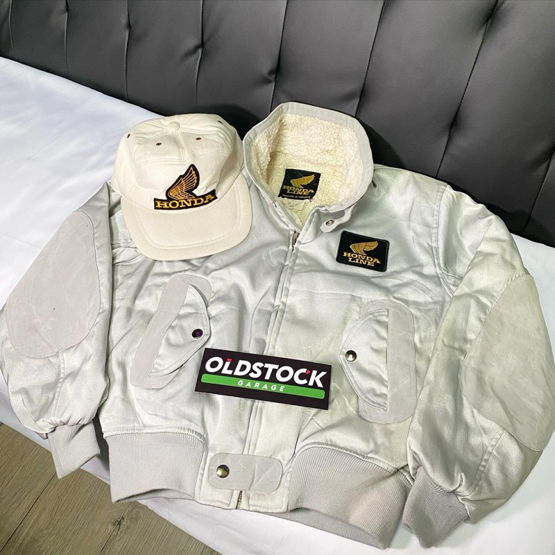 Jacket Racing Vintage Original Honda Line + Topi Vintage Honda