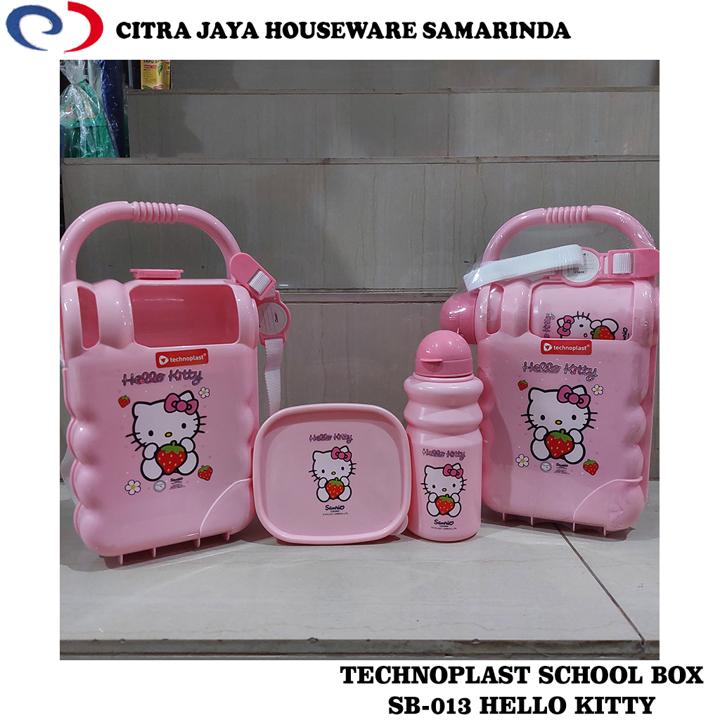 Tempat Makan dan Minum Paketan Hello Kitty Technoplast SB-013  (Per 1 Set)