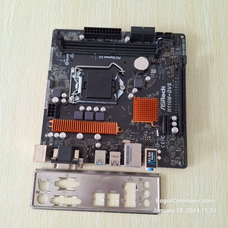 Motherboard H110 Asrock H110M-DVS Intel 1151 Skylake Kabylake DDR4