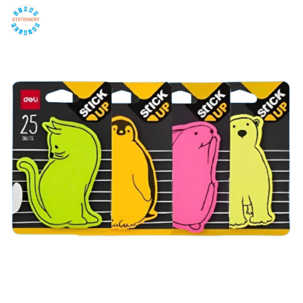 

Deli Memo tempel Sticky Notes 25lembar 4 Warna Neon EA55102