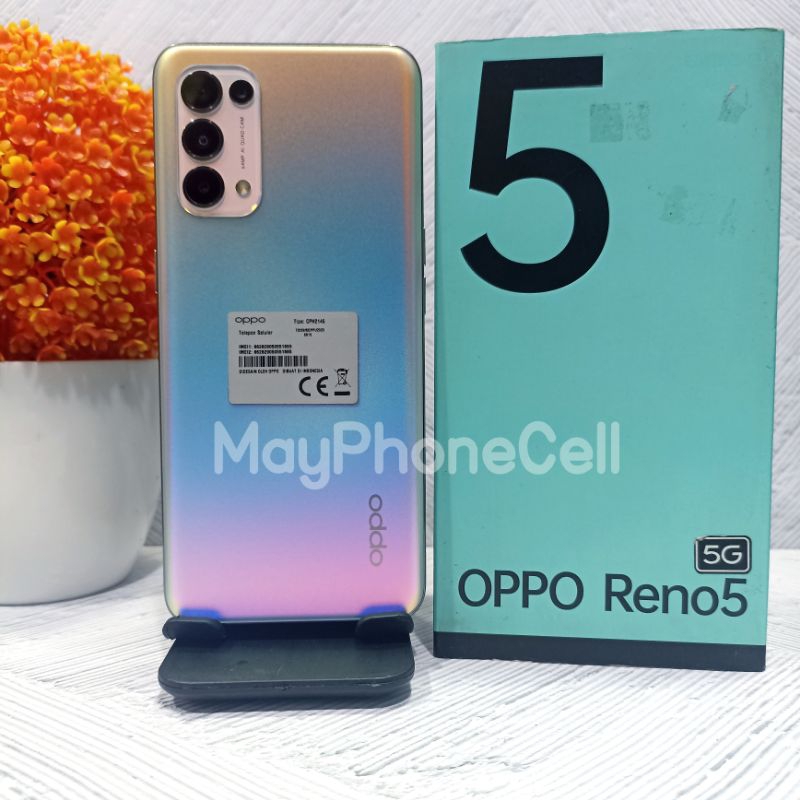 Oppo Reno 5 5G Ram 8GB Internal 128GB Handphone Second Seken Bekas Fullset Batangan Ori ex Garansi Resmi Bergaransi