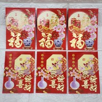 

Amplop angpao hongbao tahun baru imlek uang dilipat bunga buah ikan C