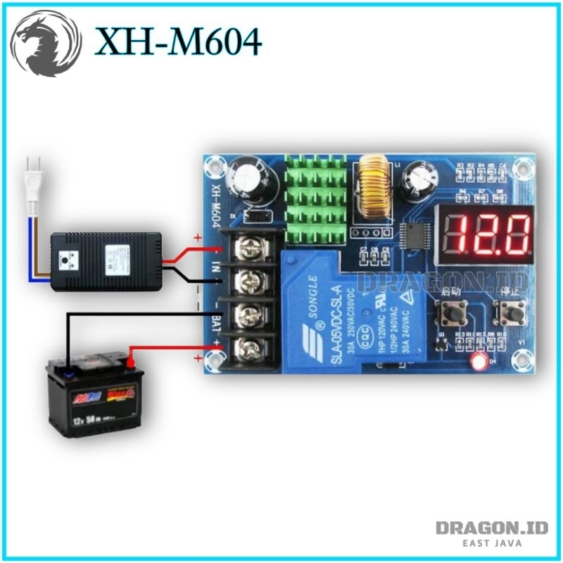 XH-M604 Module Charger Battery Otomatis [Cut-Off] Modul Control Pengisian Baterai/Aki 6-60V