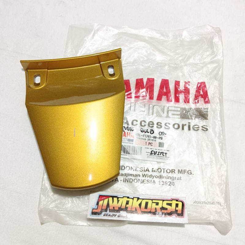 cover sambungan body bodi belakang ped stop yamaha mio smile gold kuning emas asli original 5TL-F174