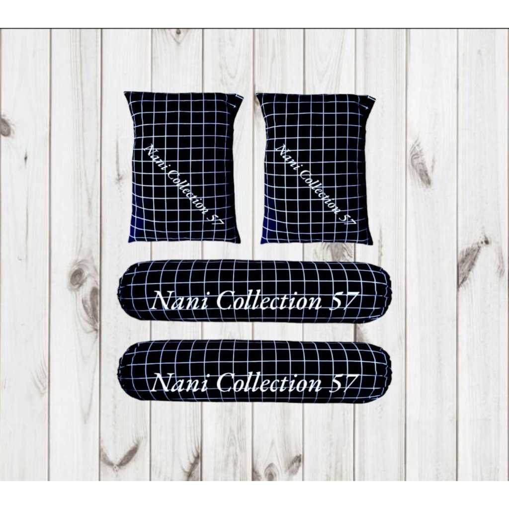 Promo Hemat Paket 4pcs Sarung Bantal Sarung Guling Motif Kotak 1 Set Promo Termurah Gambar 3D