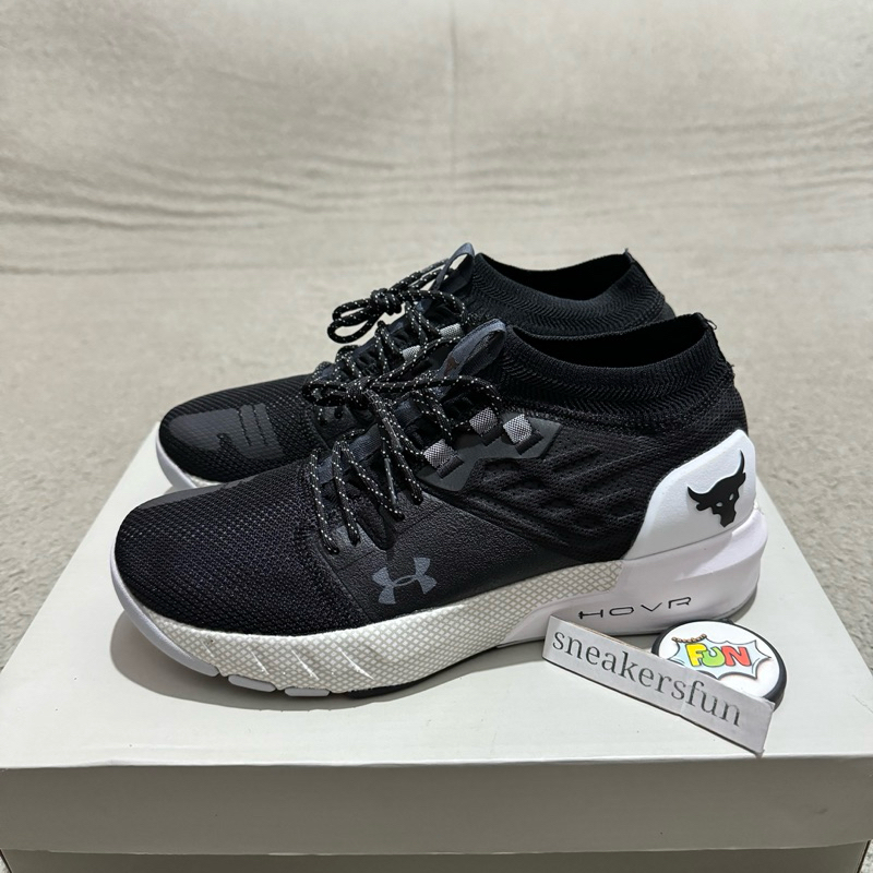 UNDER ARMOUR PROJECT ROCK 2 BLACK WHITE PREMIUM ORIGINAL