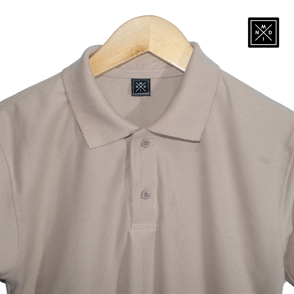 Premium Polo Shirt / Kaos Polo - Warna Light Brown (Coklat Muda)