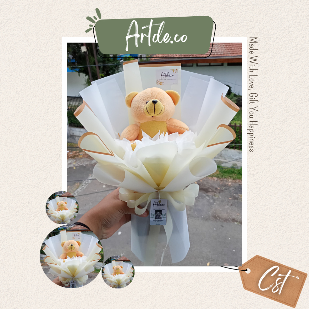 BUKET BONEKA - BUKET BONEKA WARNA COKLAT - BUKET BONEKA MURAH