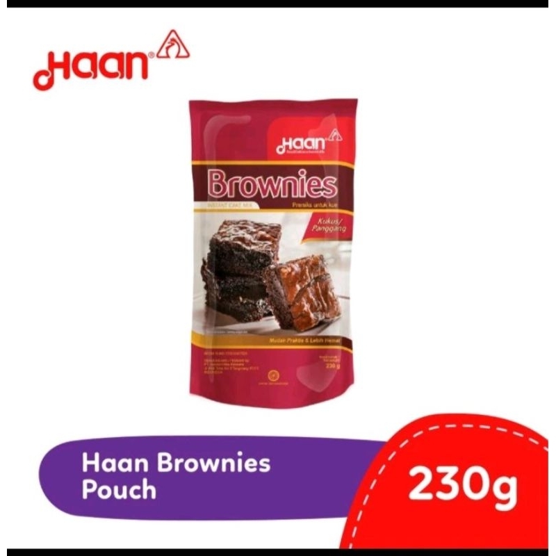 

Haan Brownies Instan Cake Mix 230gr | Haan Brownies Kukus / Panggang Instan 230g