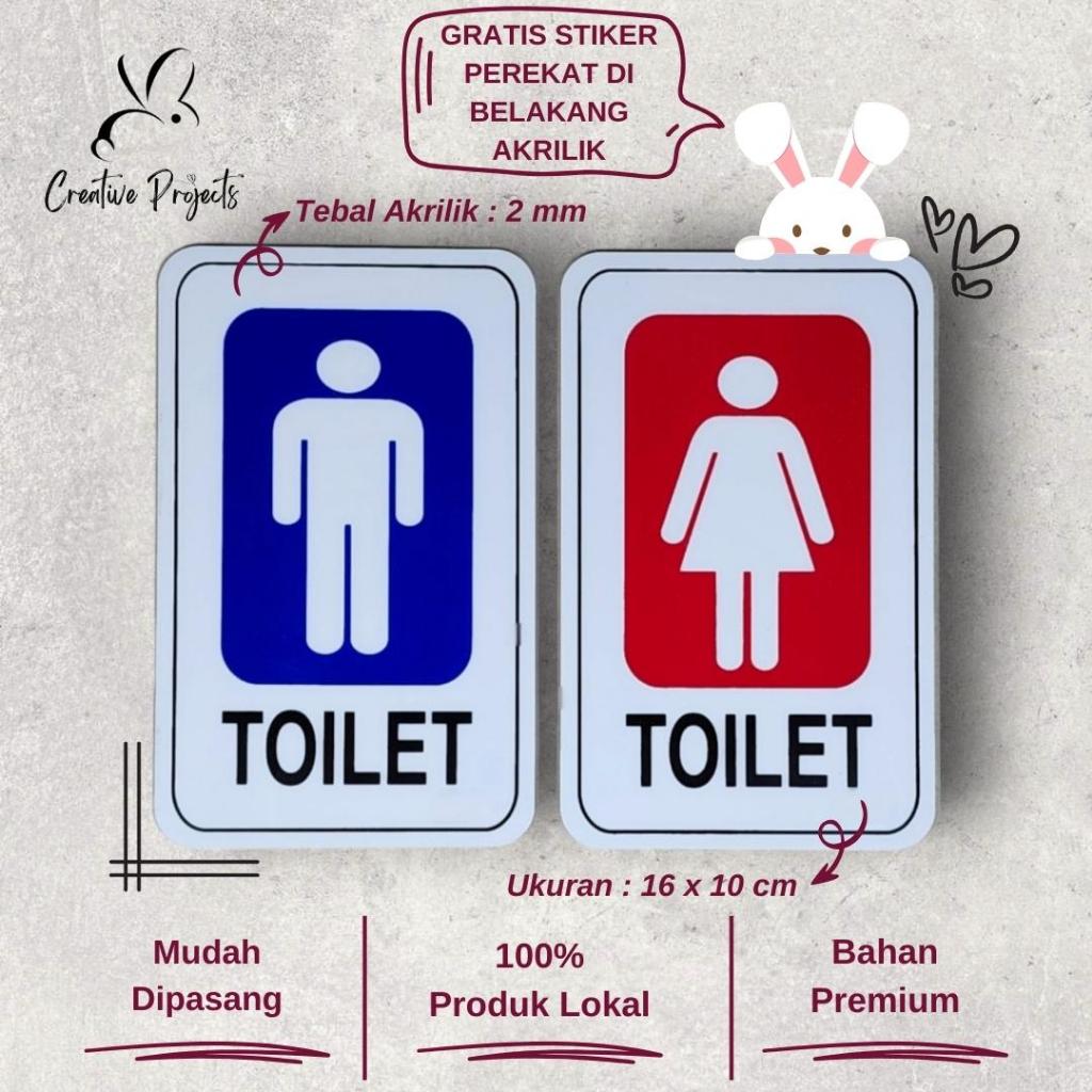 

Sign Akrilik Toilet Pria + Toilet Wanita 16 x 10 cm | Sign Acrylic