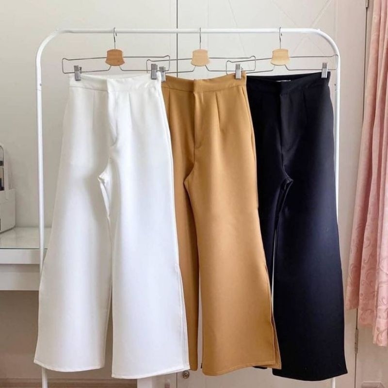 CELANA KULOT SCUBA WANITA PREMIUM TEBAL | celana kulot scuba highwaist jumbo XXL