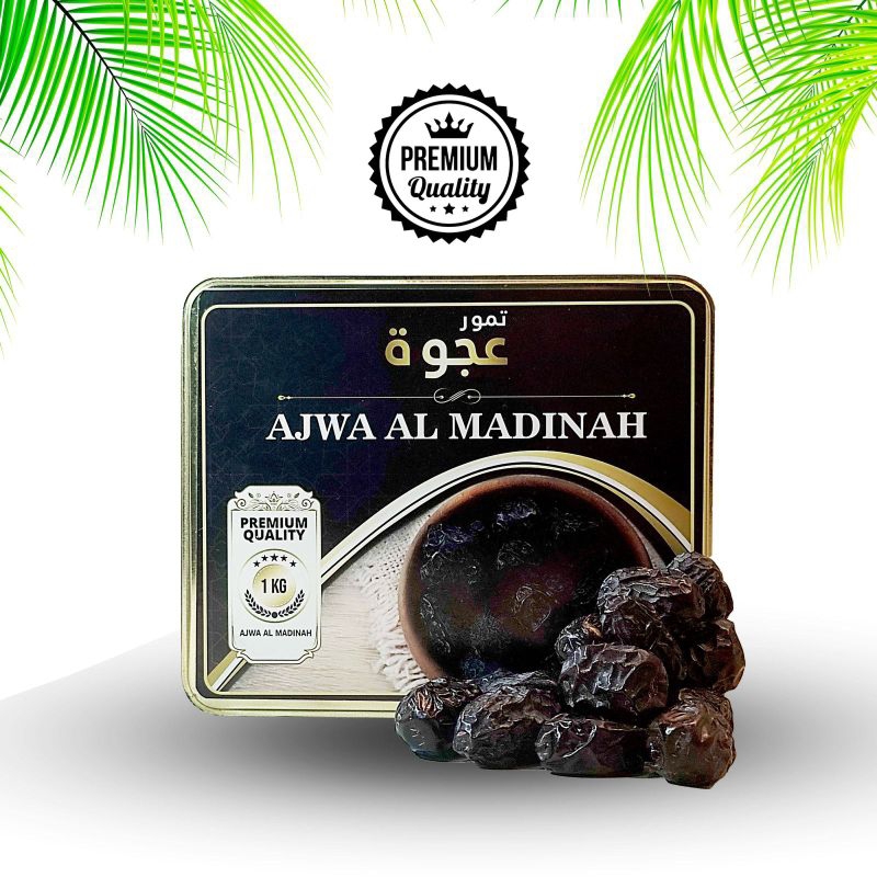 

Kurma Ajwa AL Madinah/Ajwa Kaleng/Kurma Nabi 1kg Premium