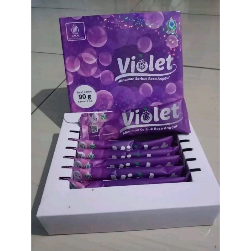 

[BASU] Violet basu minuman serbuk rasa anggur isi 6 sachet