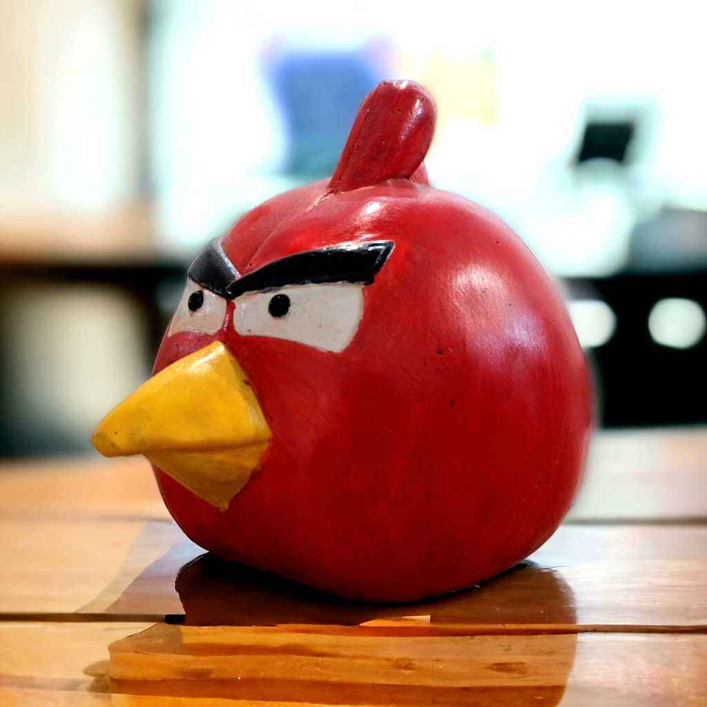 Belajar Melukis Patung Gypsum Polos - Angry Bird - Mainan Celengan Edukasi Anak