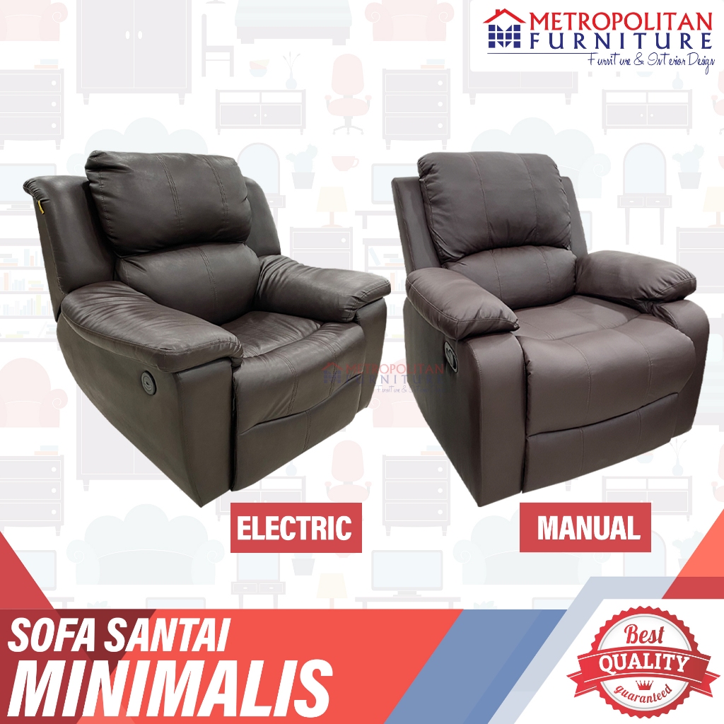 Sofa Recliner Reclining Sofa Ruang Tamu kursi santai minimalis multifungsi