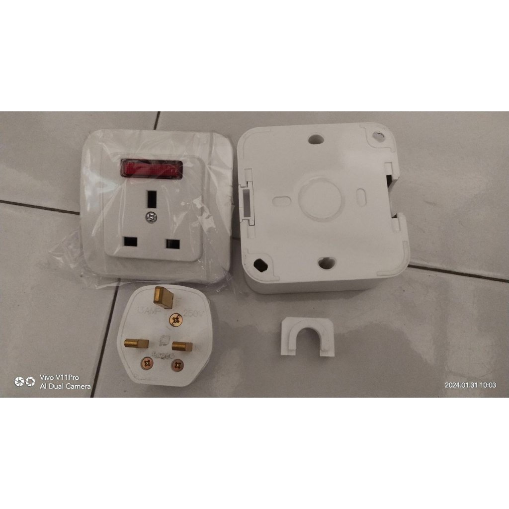 STOP KONTAK COLOKAN AC 1 set  / STOP KONTAK AC / STOP KONTAK BROCO GALLEO AC KOMPLIT