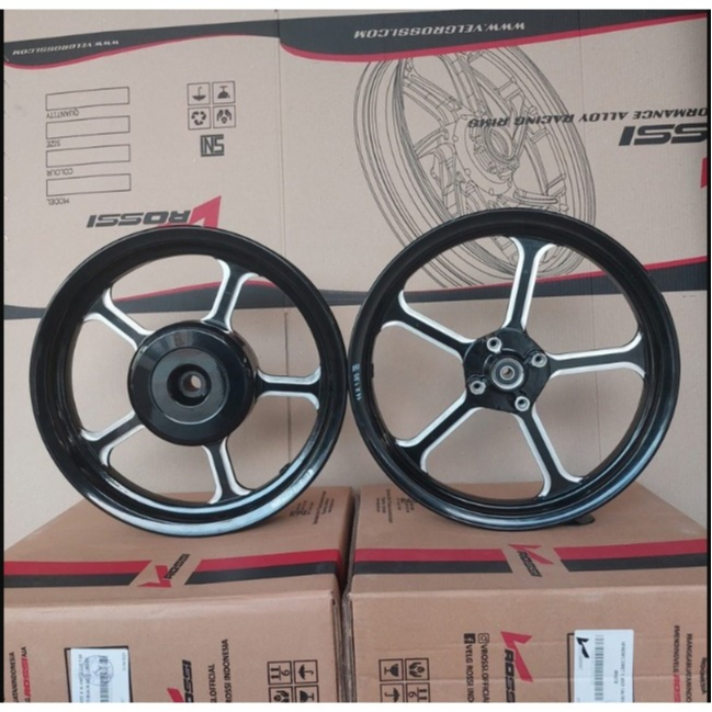 Velg Vrossi Rossi Venom Mercury Beat scoopy vario110 Genio  v 125 /150 185 215 14 Black