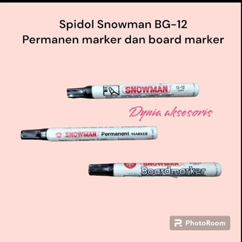 

Spidol Snowman BG-12 permanen dan board marker alat tulis papan murah atk sekolah murah berkualitas