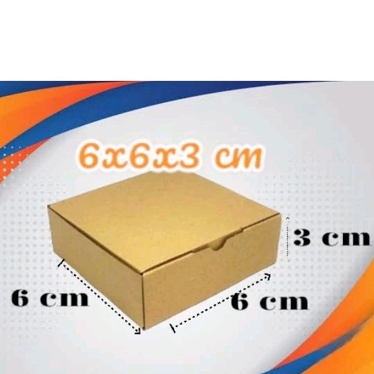 kardus packing kecil 6x6x3 cm dus siap pakai luar polos