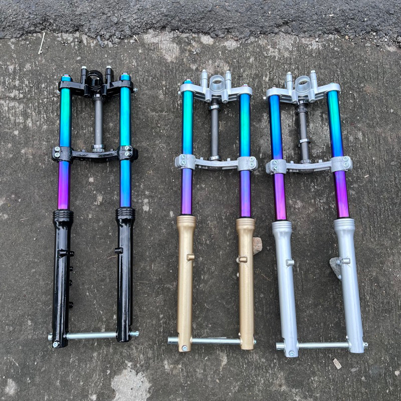 NEW shok skok ninja rr as blue honda shockbreaker depan ninja rr as gold [terbaik][terlaris]