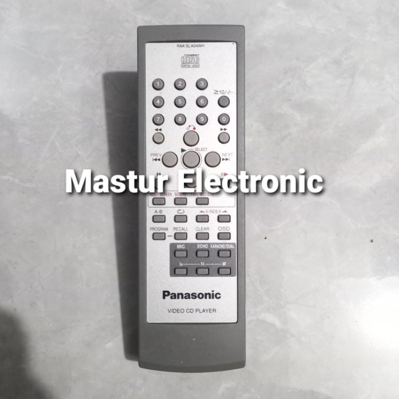 REMOTE REMOT CD DVD PLAYER PANASONI RAK-SLA04WH ORIGINAL