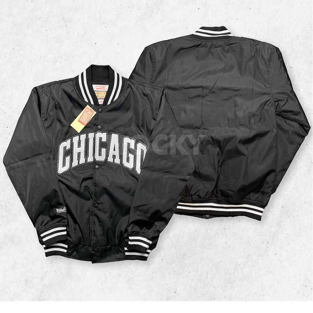 HOCKY - Black Varsity Baseball Jacket Chicago Bulls Original For Unisex