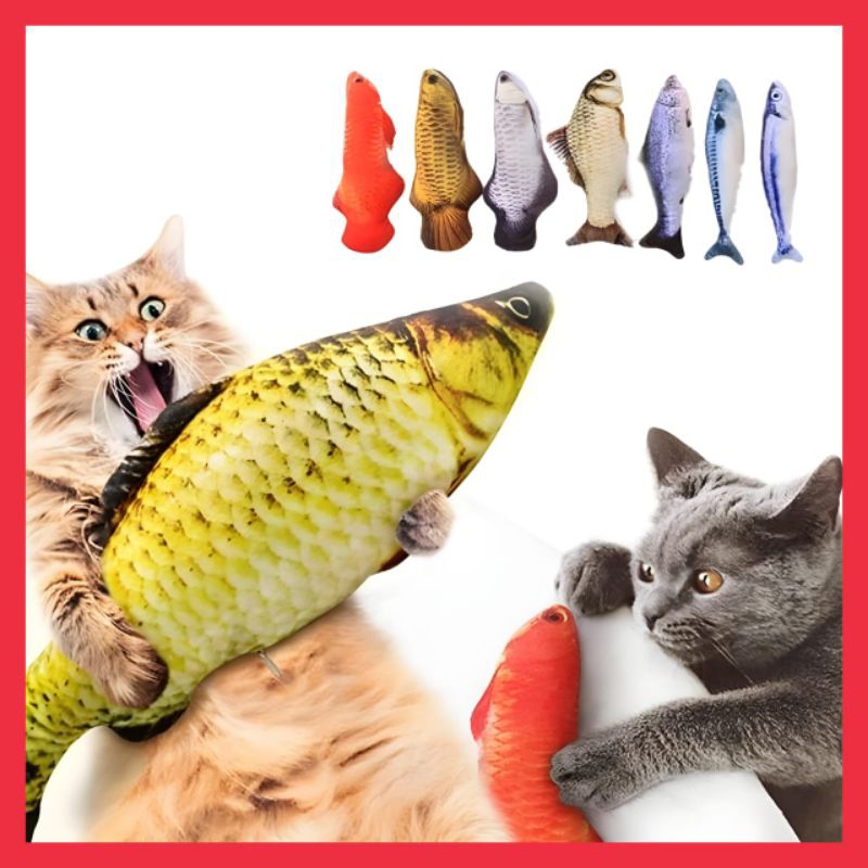 BONEKA IKAN - MAINAN KUCING ANJING BONEKA IKAN