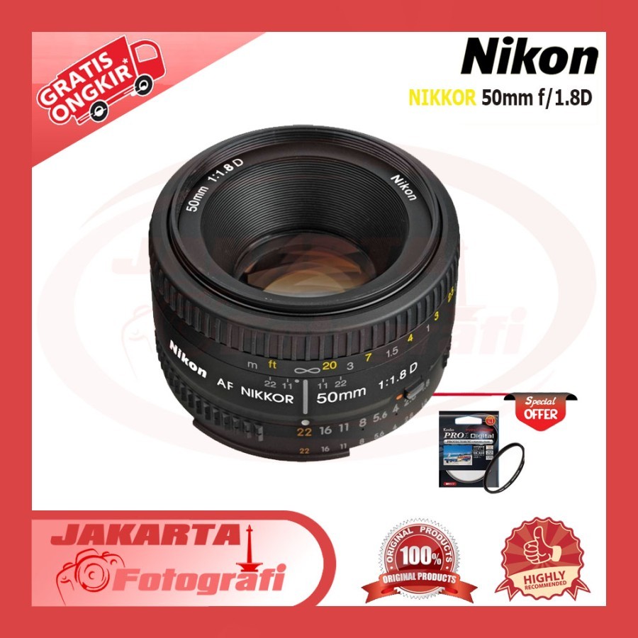 Nikon AF NIKKOR 50mm f1.8D Lens