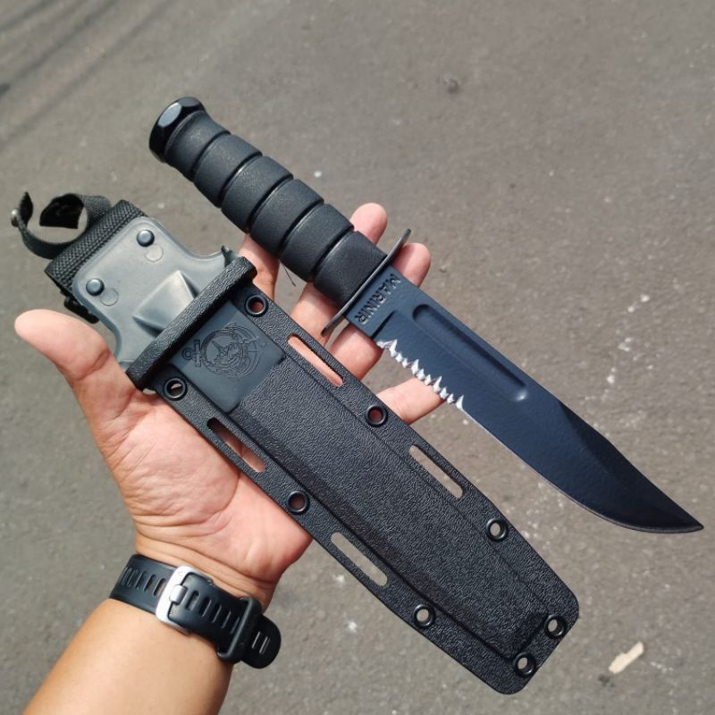 Ka Bar Combat Marinir Survival Knife Original