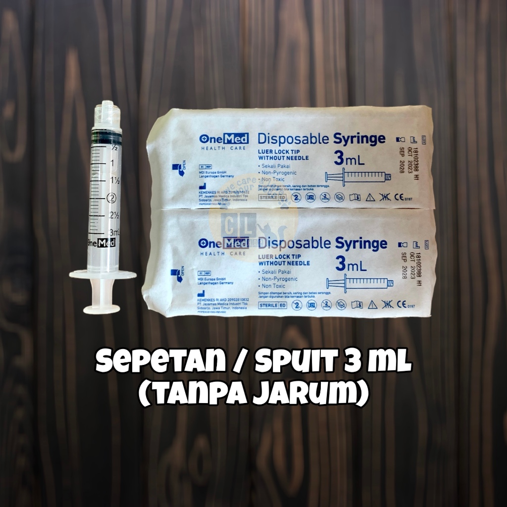 Sepetan / Spuit 3 ml - tanpa jarum