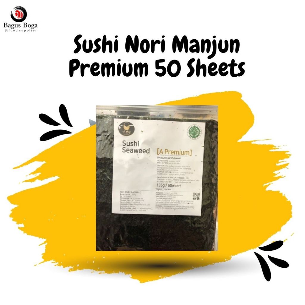

Sushi Nori Manjun Premium 50 Sheets