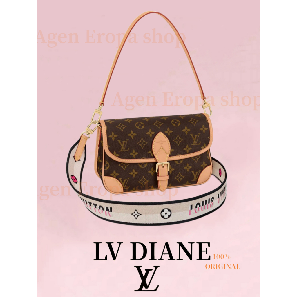 100% Original Louis Vuitton Classic DIANE Handbag for Women's and Temperament baguette Stick Bag