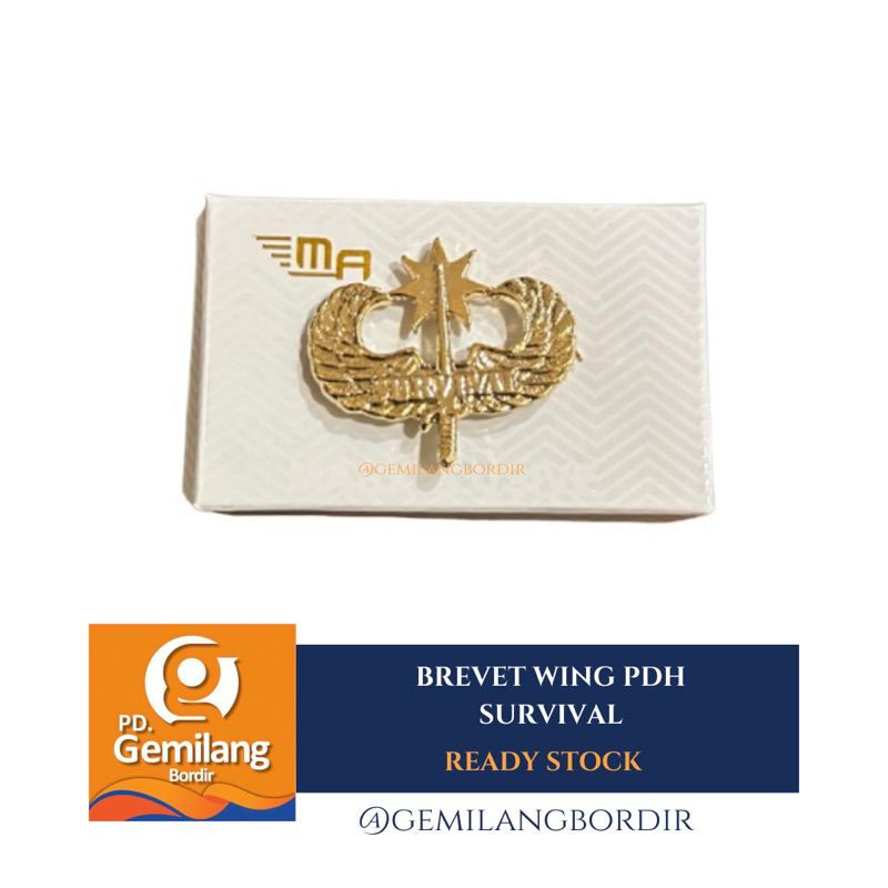 BREVET WING PDH TNI AU SURVIVAL | wing pdh tni au | Ready Stock