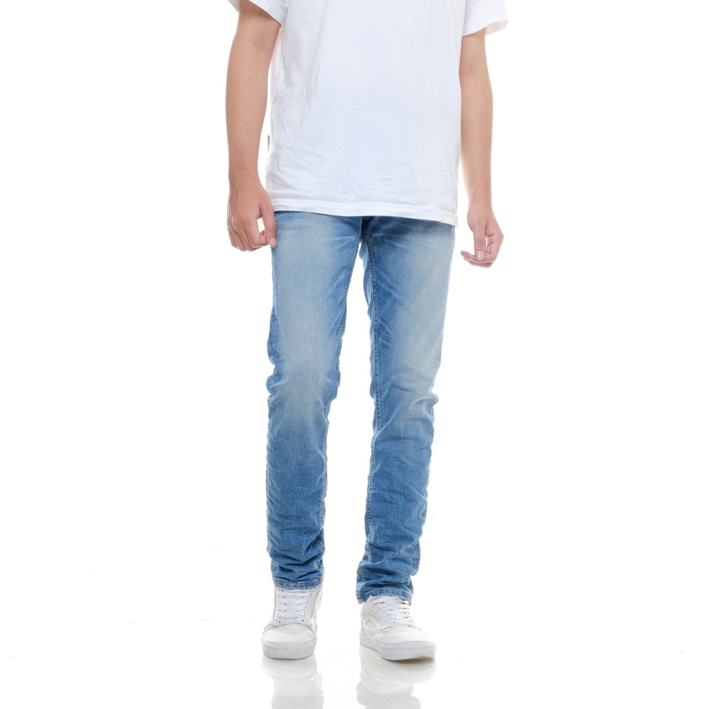 Celana Jeans Panjang Pria PREMIUM Slim Fit BAFFARO Comfort Stretch Light Blue / B911-026-LBL