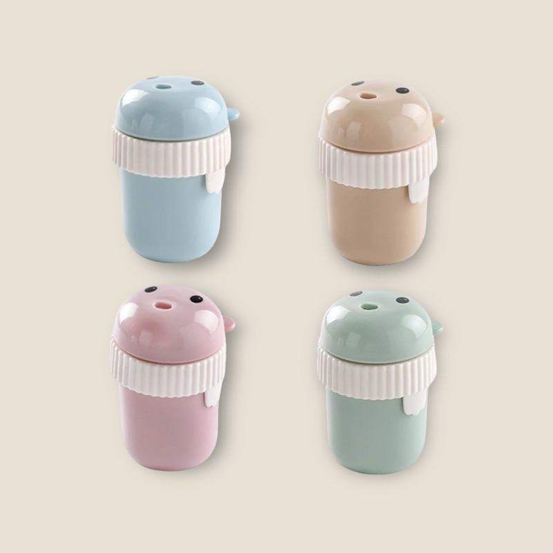 Holder Wadah tempat tusuk gigi bambu portabel karakter lucu bahan plastik