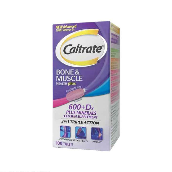 Caltrate 600+D 500IU Calcium Plus Minerals 100 Tabs - Singapore