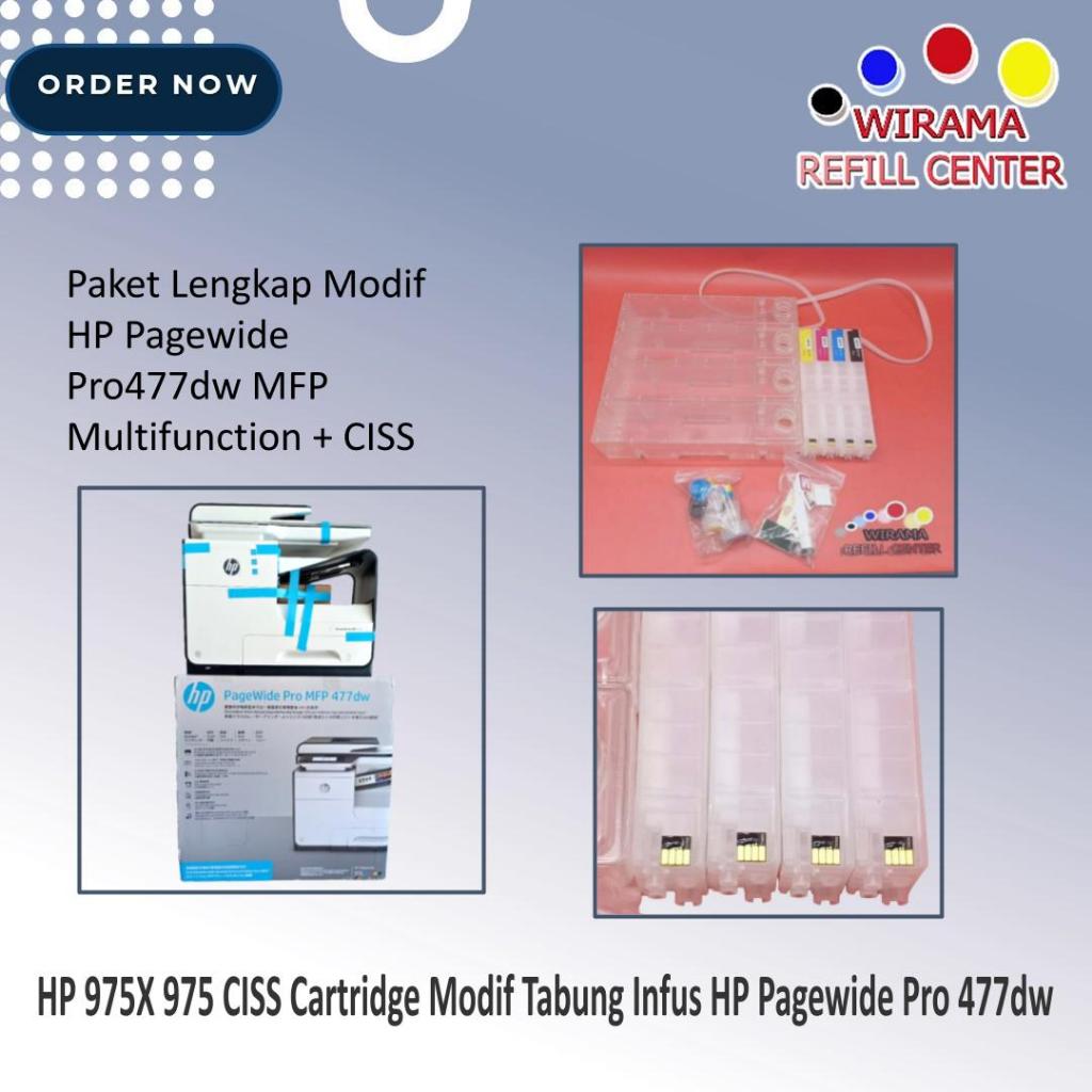 PAKET LENGKAP MODIF + CISS TABUNG HP PageWide Pro 477dw MFP