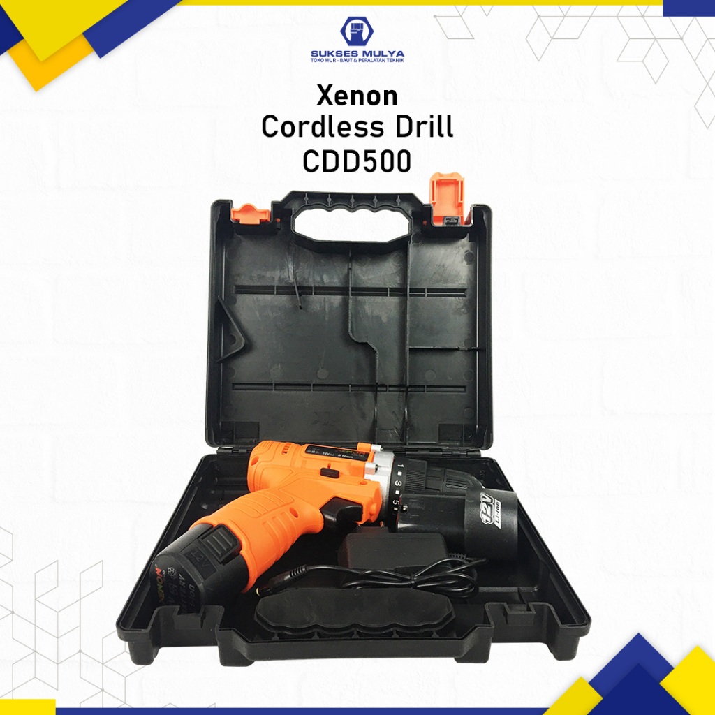 bor batrai XENON - cordless driil cdd500e - bor batrai 12 volt 1 batrai